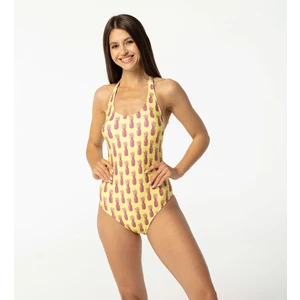 Aloha From Deer Woman's Hawaii Pineapple Open Back Swimsuit SSOB AFD727