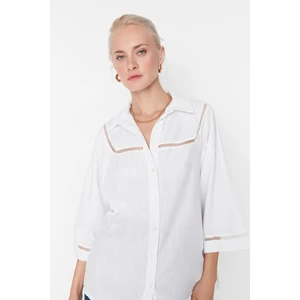 Trendyol Ecru Cat Ladder Shirt