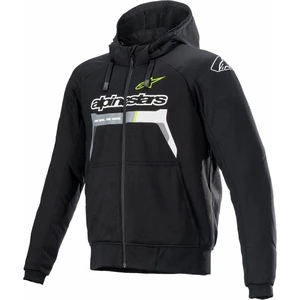 Alpinestars Chrome Ignition Hoodie Black/Yellow Fluorescent 2XL Geacă textilă