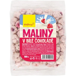 WOLFBERRY Maliny lyofilizované v bielej čokoláde 100 g