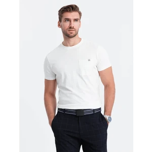 Ombre Men's knitted T-shirt with patch pocket