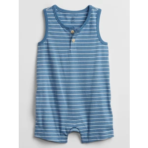 Modrý klučičí baby overal stripe shorty one-piece