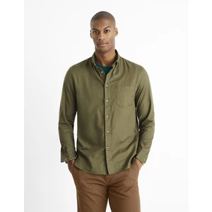 Celio Košile twill regular Carobone - Pánské