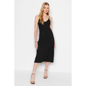 Trendyol Black Midi Knitwear Dress