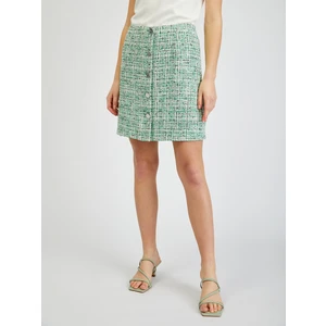 Orsay Green Ladies Tweed Skirt - Ladies