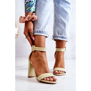 Heeled Sandals Pastel Green Georgina