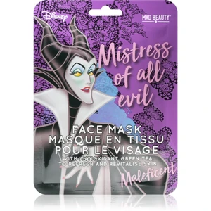 Mad Beauty Disney Villains Maleficent revitalizačná plátenná maska s výťažkom zeleného čaju 25 ml