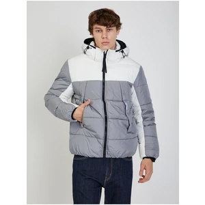 White-grey Men's Quilted Jacket Tom Tailor Denim - Men