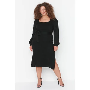 Trendyol Curve Plus Size Dress - Black - Bodycon