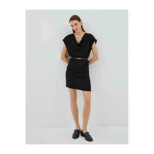 Koton Belted Mini Dress Degaje Collar