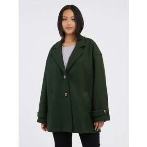 Dark Green Ladies Coat Noisy May Alicia - Ladies