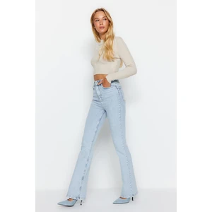 Trendyol Light Blue High Waist Flare Jeans