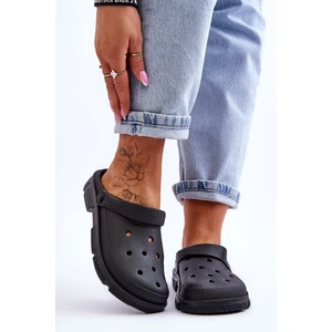 Women's Rubber Crocs Black Rabios