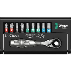 Wera Bit-Check 10 Zyklop Mini BiTorsion 1 05057418001 sada bitov 10-dielna krížový PH, krížový PZ, Torx, inbus BiTorsion