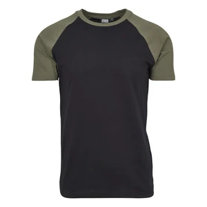 Raglan contrasting t-shirt blk/olive