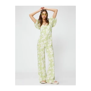 Koton Wide Leg Jumpsuit With Balloon Sleeves Long Gippe