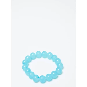 Pearl bracelet on indigo elastic