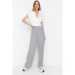 Trendyol Gray Wide Leg Trousers