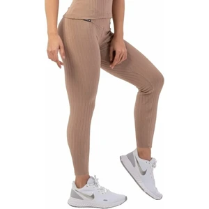 Nebbia Organic Cotton Ribbed High-Waist Leggings Marrón XS