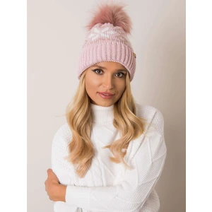 RUE PARIS Light pink winter hat