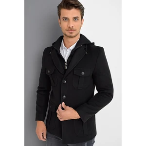 K7538 DEWBERRY MEN's COAT-BLACK