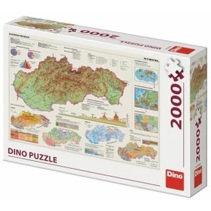 Dino Mapa Slovenska 2000 dílků puzzle