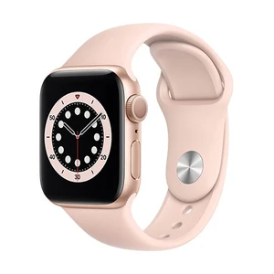 Apple Watch Series 6 GPS, 44mm Gold Aluminium Case with Pink Sand Sport Band - Regular