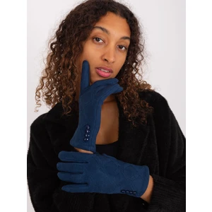 Dark blue insulated women's gloves