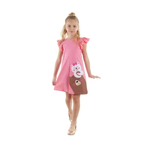 Denokids Teddy Bears Girl's Pink Sleeveless Summer Dress