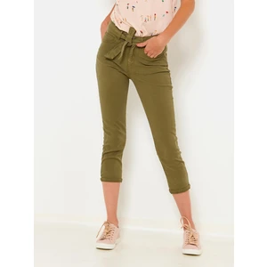 Khaki 3/4 Trousers CAMAIEU - Women