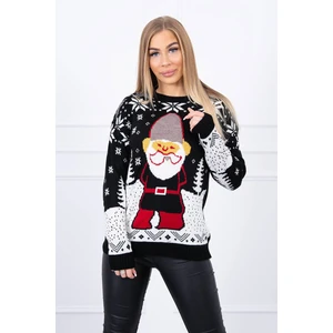 Christmas sweater with Santa Claus black