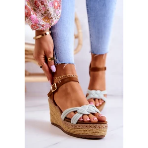 Fashionable Wedge Sandals Light green Roseville