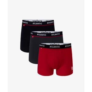 3-PACK Men's boxers ATLANTIC black/graphite/red