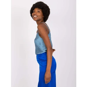 Blue top with adjustable straps Adelina OH BELLA