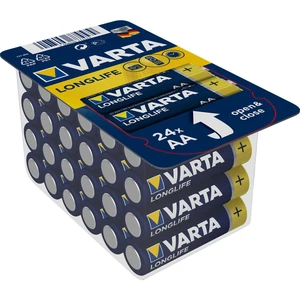 Alkalicko-manganová tužková baterie AA Varta Longlife LR06, 2800 mAh, 1.5 V, 24 ks