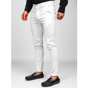 Pantaloni albi chinos Bolf 0018