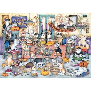Ravensburger puzzle Bláznivé kočky Podzimní hostina 1000 dílků