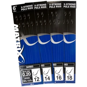 Matrix nádväzec 6” x-strong pole rigs barbed-veľkosť háčika 18