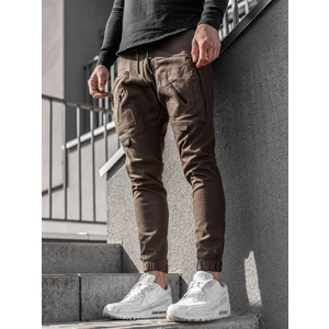 Hnědé pánské jogger kalhoty Bolf 0956