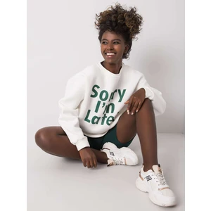 Ecru-green sweatshirt with the inscription Kailee