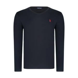 T8587 DEWBERRY V COLLAR MEN'S SWEATSHIRT-FLAT BLACK