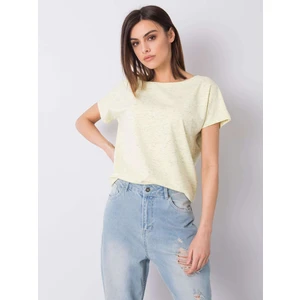 Yellow t-shirt with a back neckline