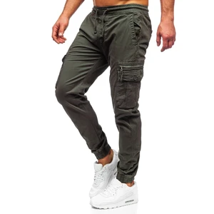 Khaki pánske cargo jogger nohavice Bolf CT6706S0