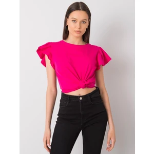 Women's fuchsia cotton blouse