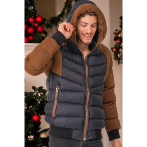 M8649 DEWBERRY MEN'S COAT-PLAIN NAVY BLUE