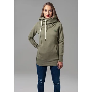 Women's Long Olive Logo Hooded