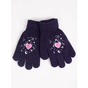 Yoclub Kids's Gloves RED-0012G-AA5A-029 Navy Blue