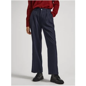 Women's Dark Blue Trousers with Wool Pepe Jeans Rene - Women