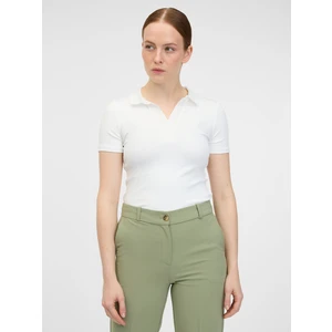 Orsay White Women's Knitted Polo Shirt - Women