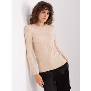 Light beige classic cotton sweater